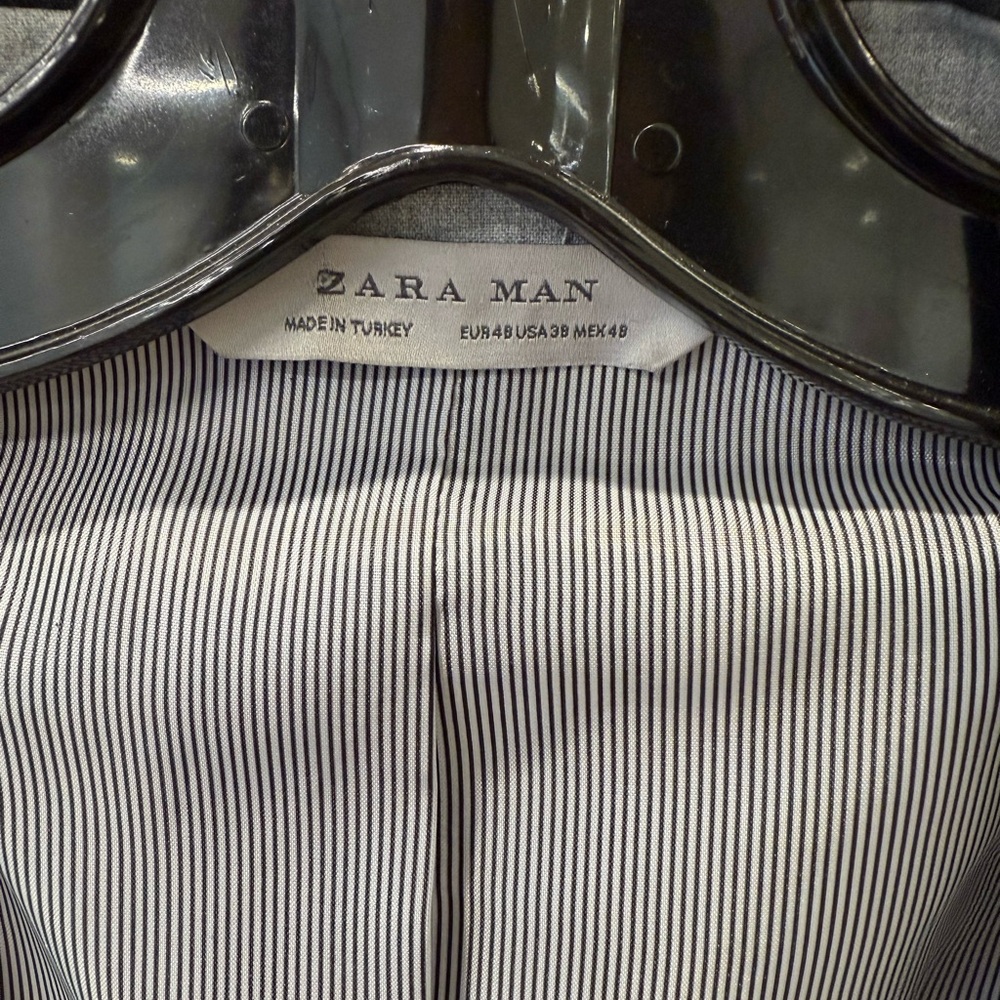 Zara Gray Sport Coat Modern Slim Fit size 48 - Picture 4 of 8